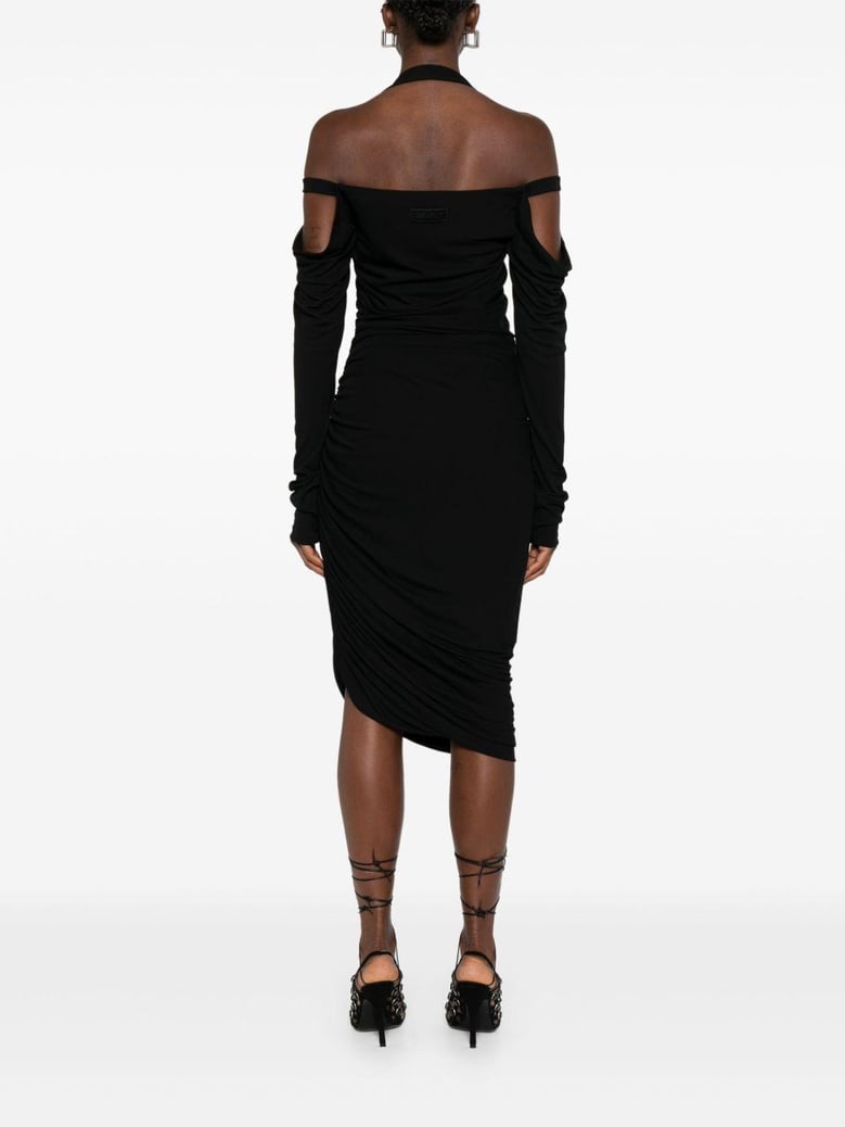 black poliamide dresses by Selfnex