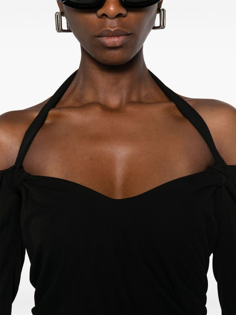 black poliamide dresses by Selfnex