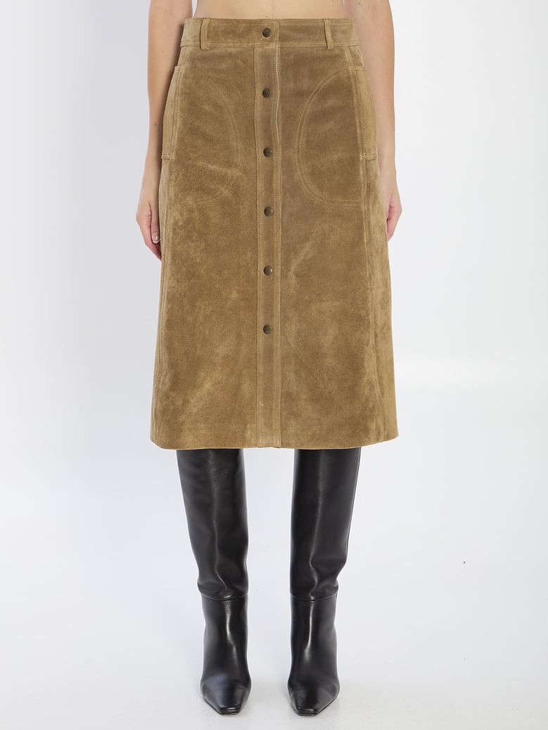 elen suede skirt by Selfnex