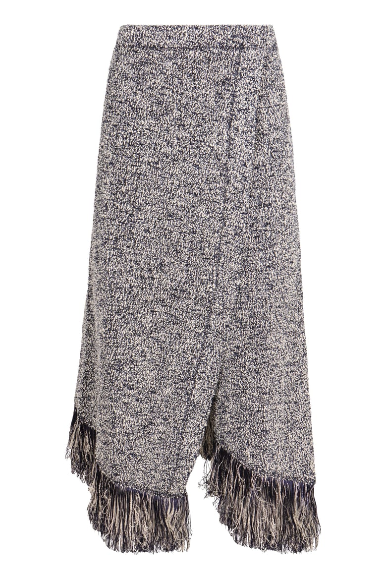 fringed wrap skirt by Selfnex