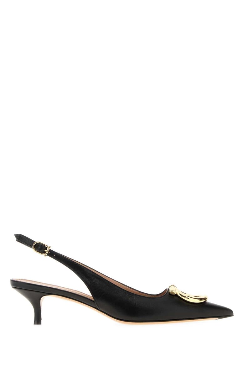 black leather sara 40 pumps by Selfnex