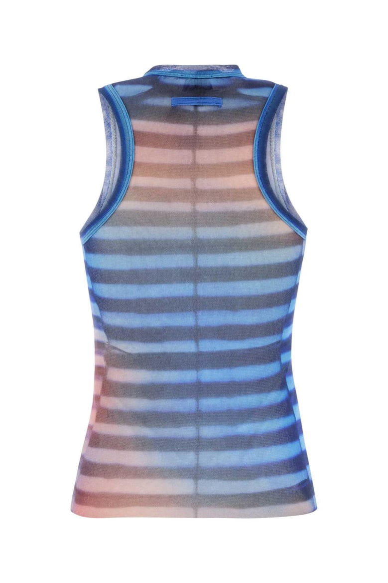 printed tulle the air tank top by Selfnex