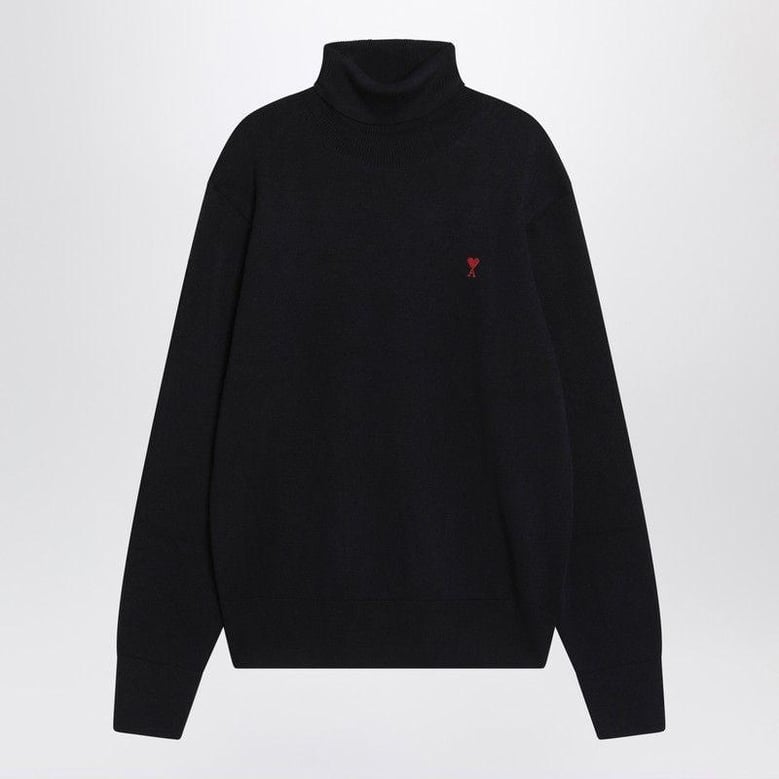 midnight blue wool sweater by Selfnex