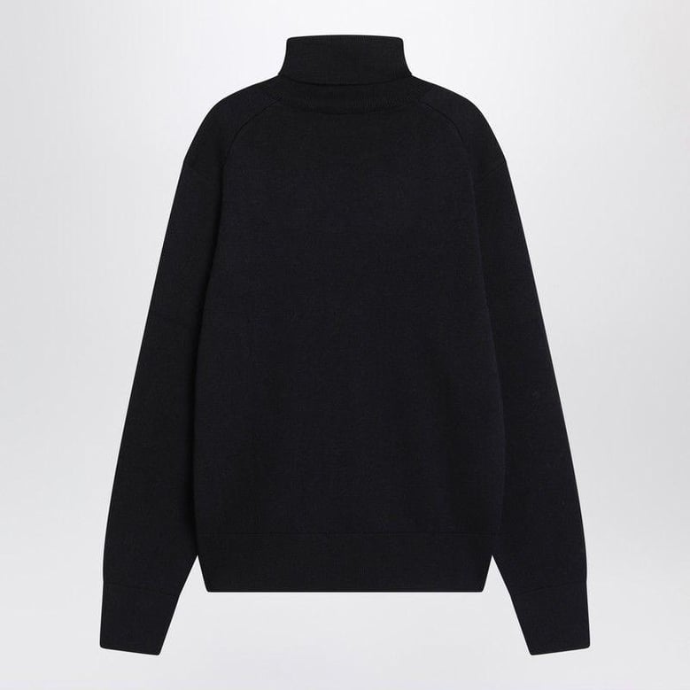 midnight blue wool sweater by Selfnex