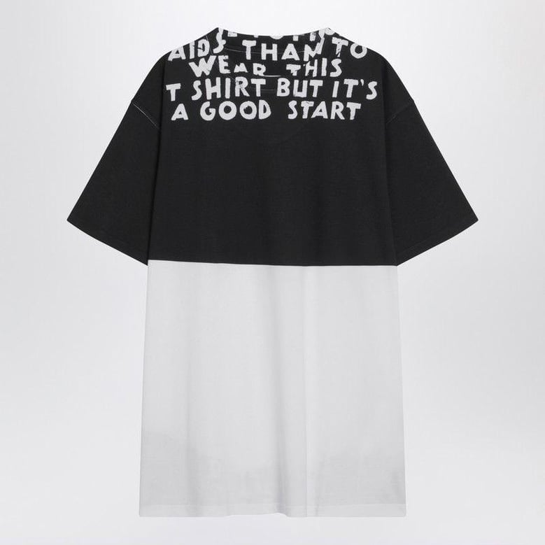 white/black cotton aids t-shirt by Selfnex
