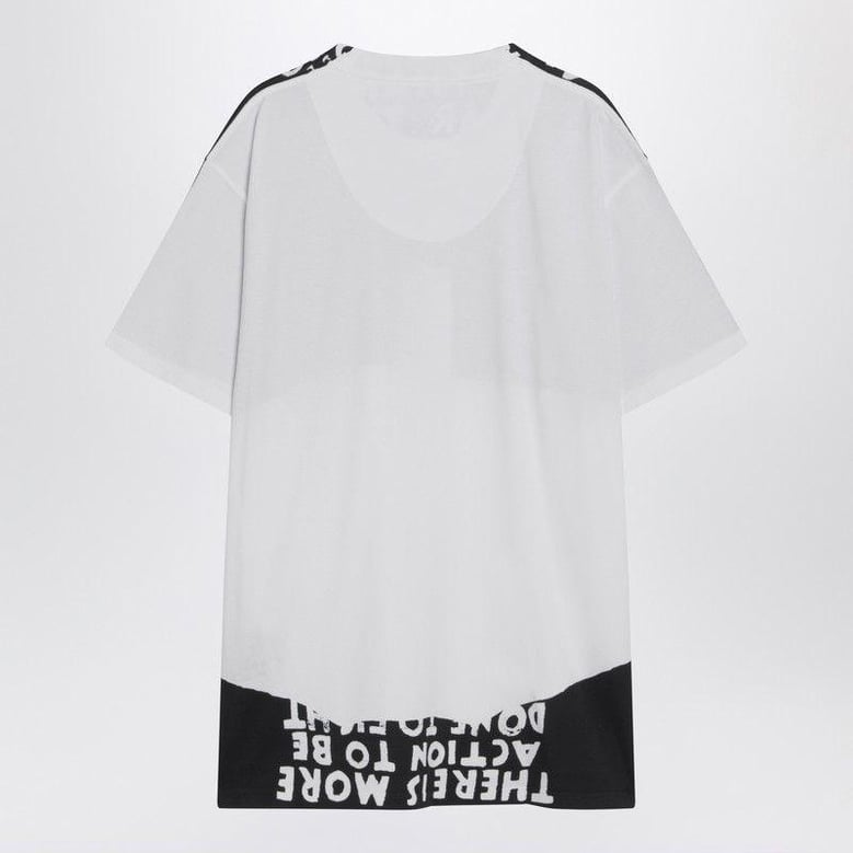 white/black cotton aids t-shirt by Selfnex