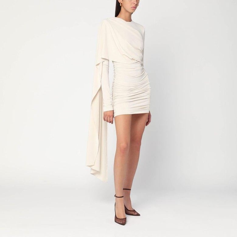 xenia ivory mini dress by Selfnex