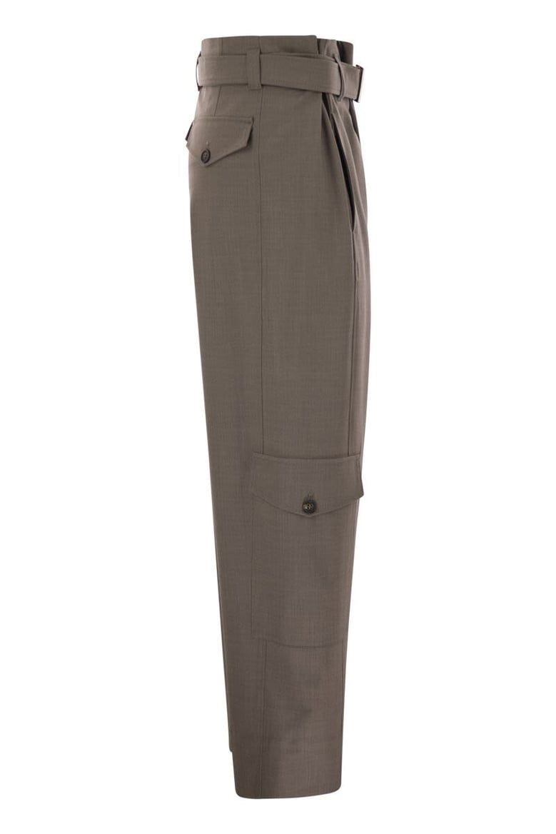 tropical luxury wool utility trousers by Selfnex