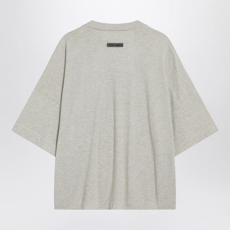 oversized greige cotton-blend t-shirt by Selfnex