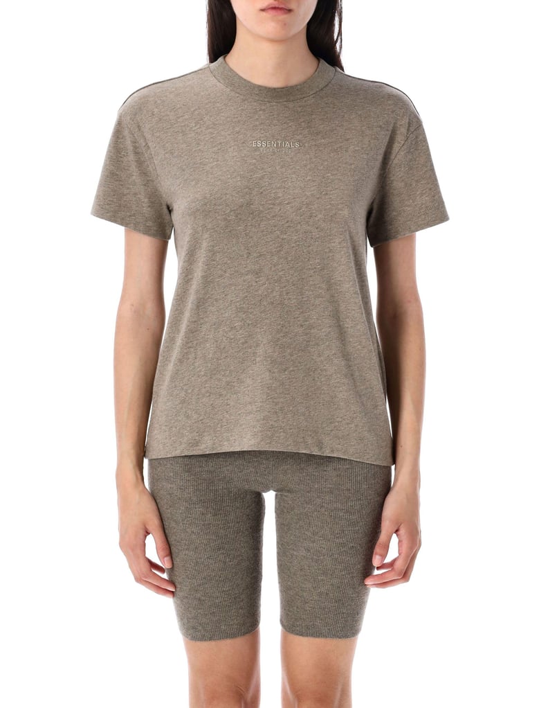 grey cotton-blend t-shirt by Selfnex