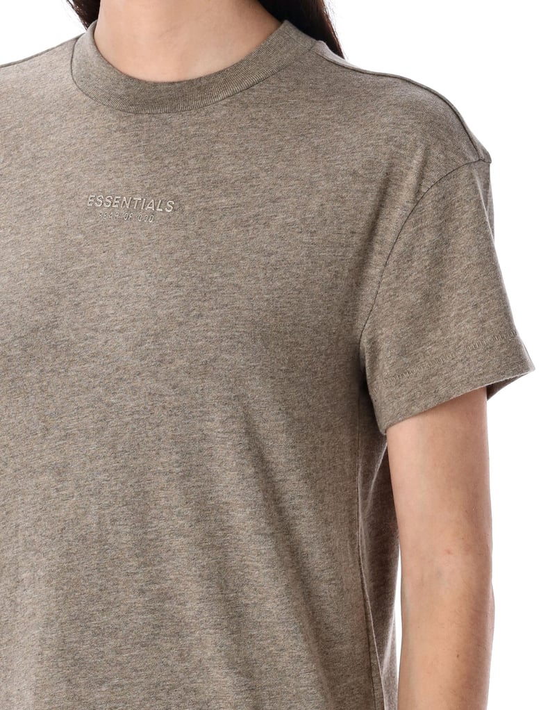 grey cotton-blend t-shirt by Selfnex