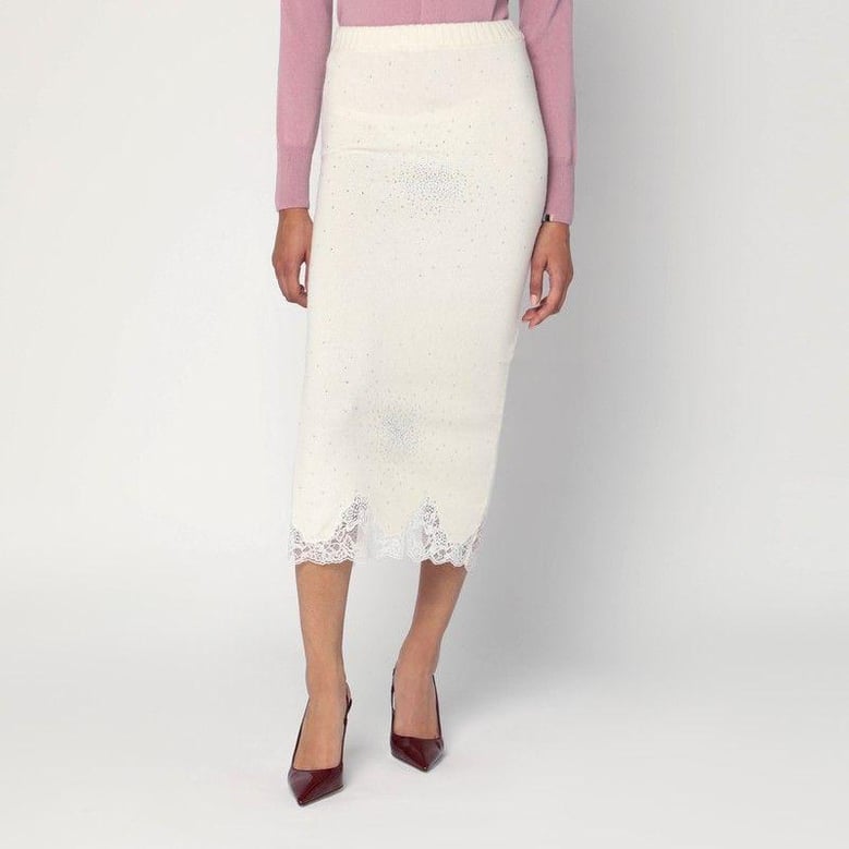 gonna white tube with lace and rhinestones by Selfnex