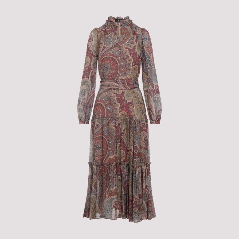long dress with paisley print by Selfnex