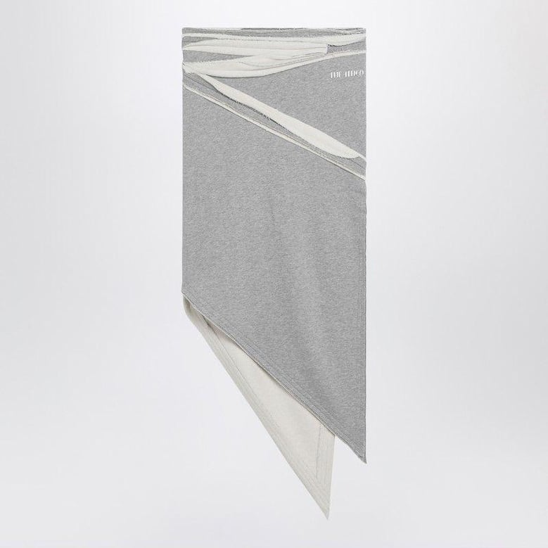 asymmetric grey mã© lange cotton skirt by Selfnex