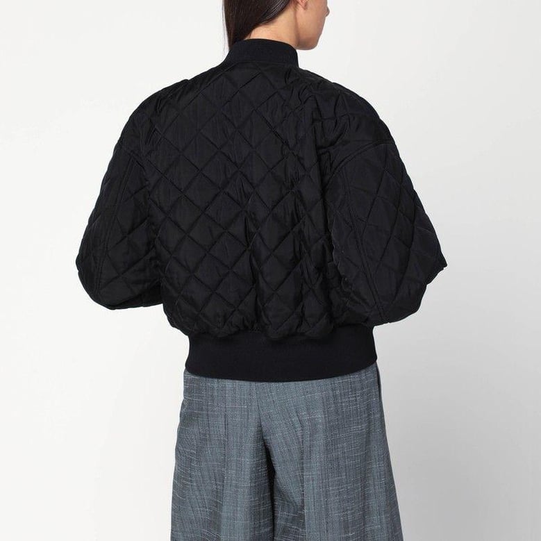 quilted black bomber by Selfnex
