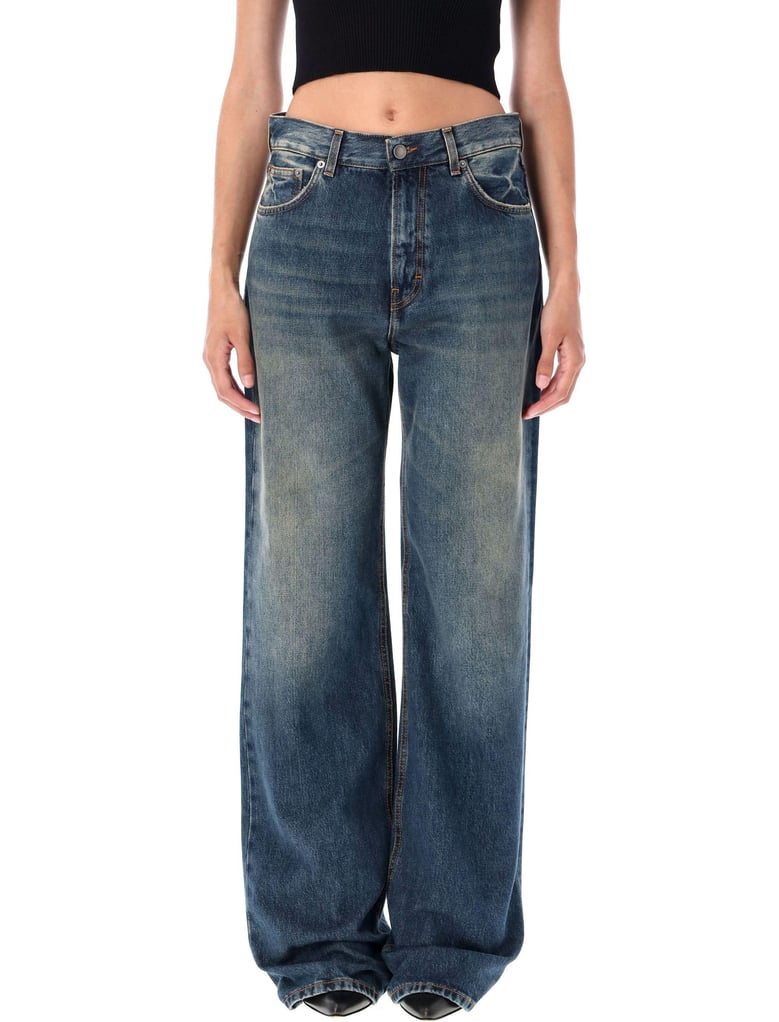 korea intense blue wash jeans by Selfnex