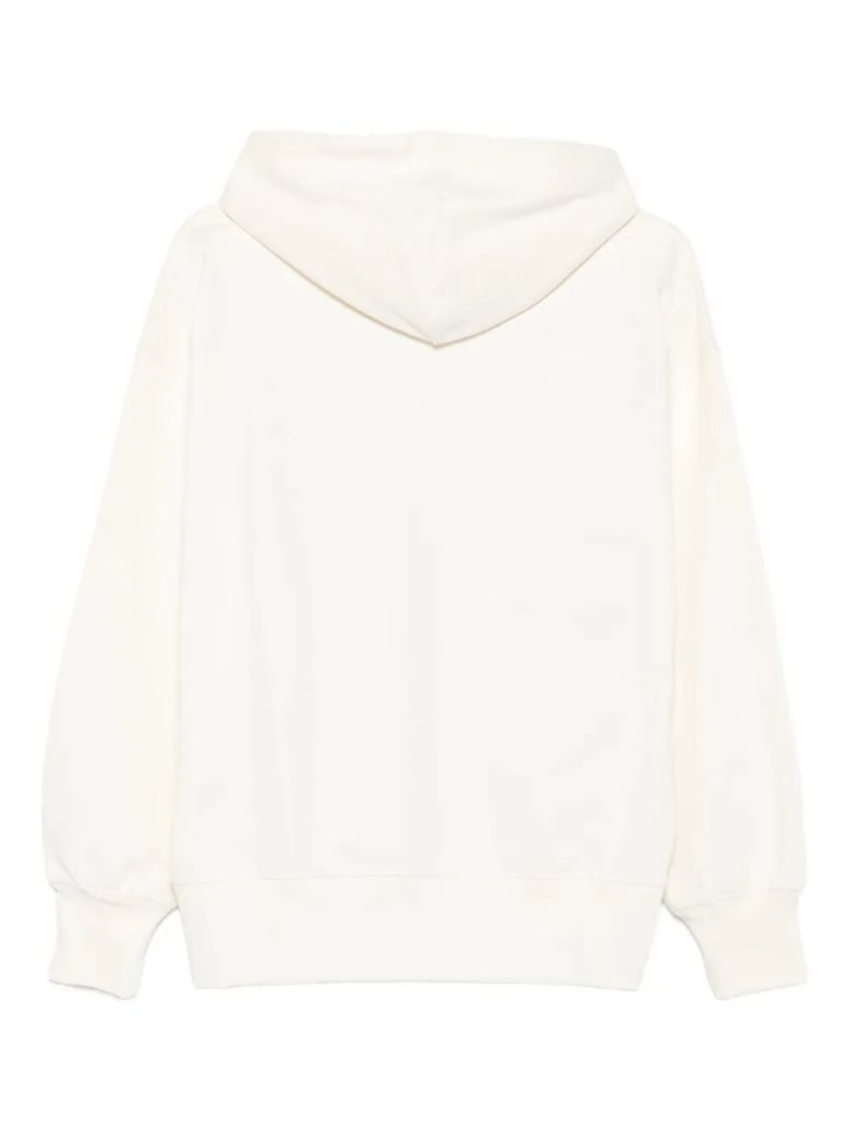 logo print cotton hoodie by Selfnex