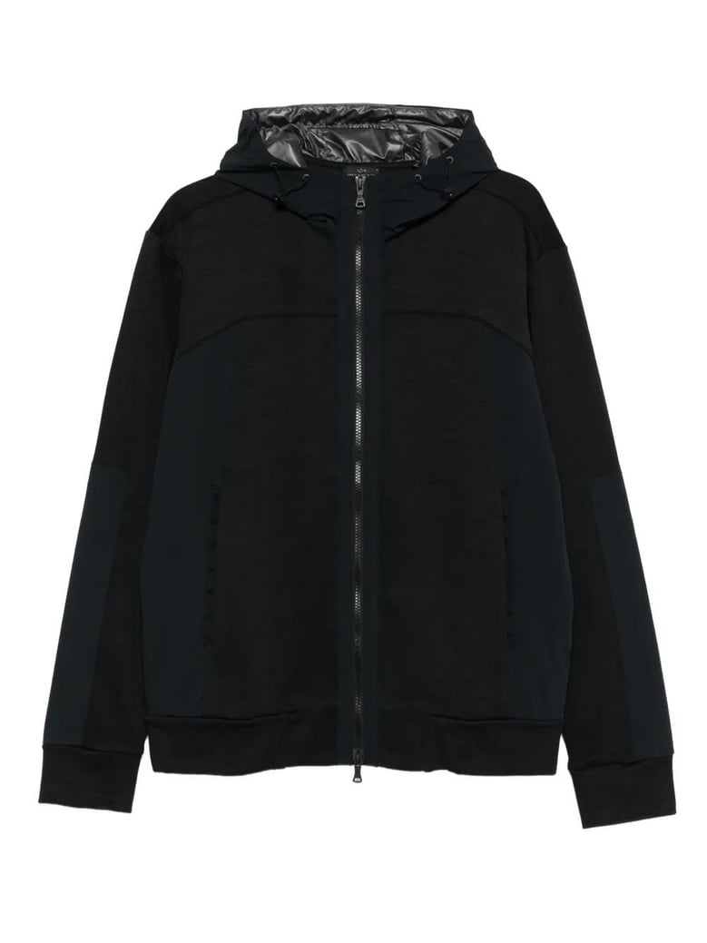 cotton and nylon zip-up hoodie by Selfnex