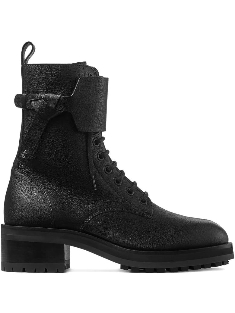 rosabel leather lace-up combat boots by Selfnex