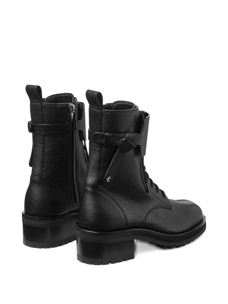 rosabel leather lace-up combat boots by Selfnex