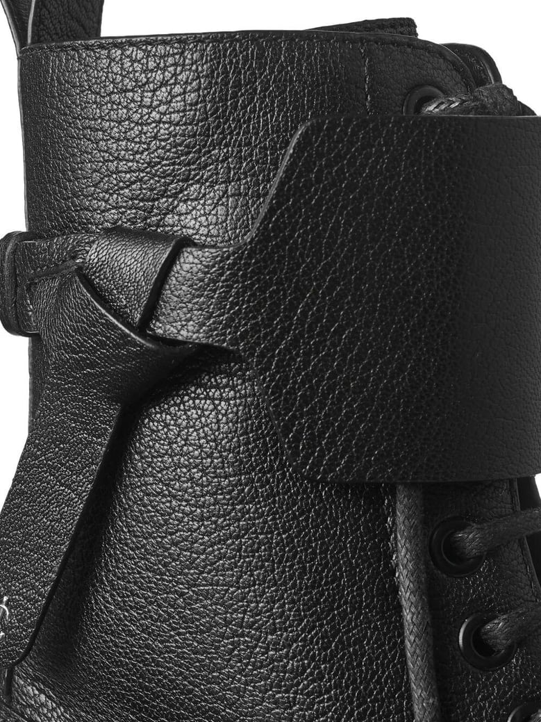 rosabel leather lace-up combat boots by Selfnex