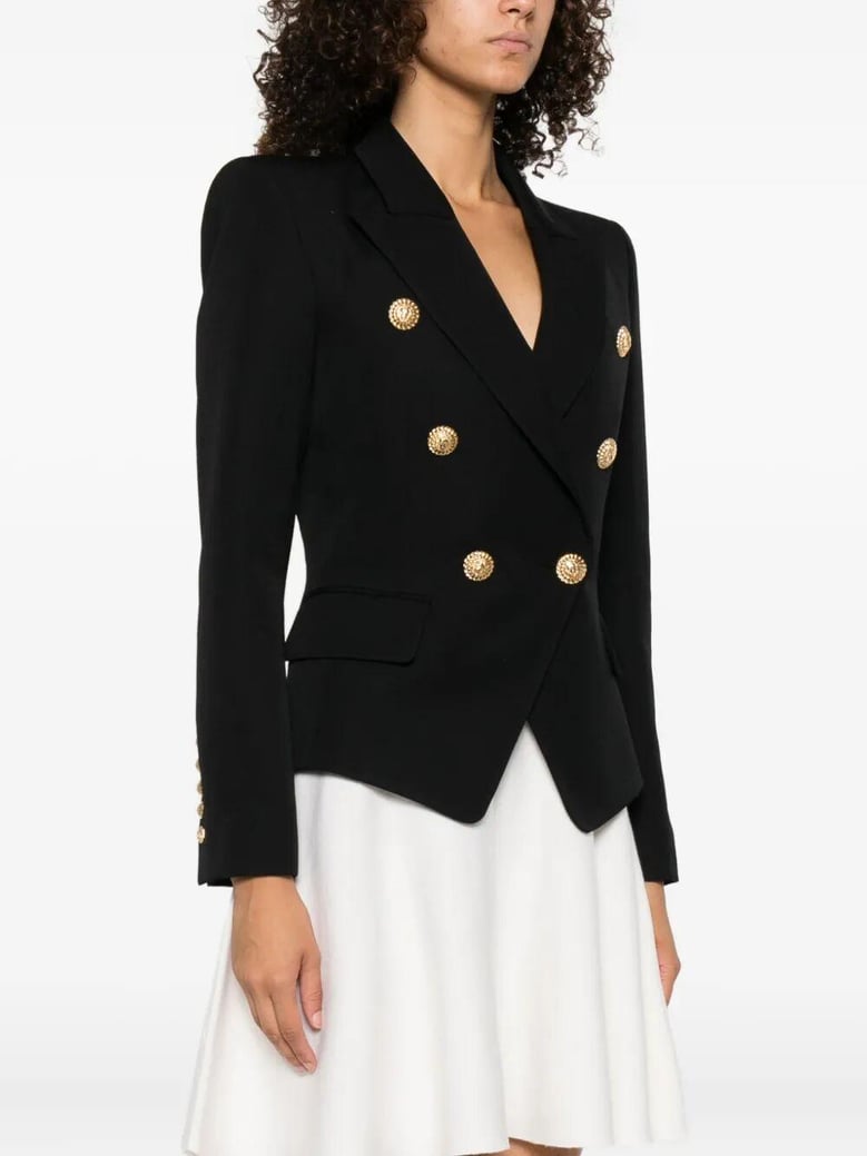 double-breasted wool fitted jacket by Selfnex