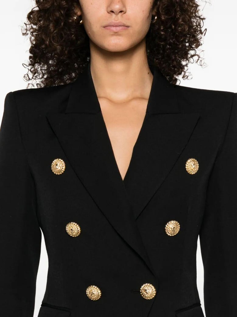 double-breasted wool fitted jacket by Selfnex