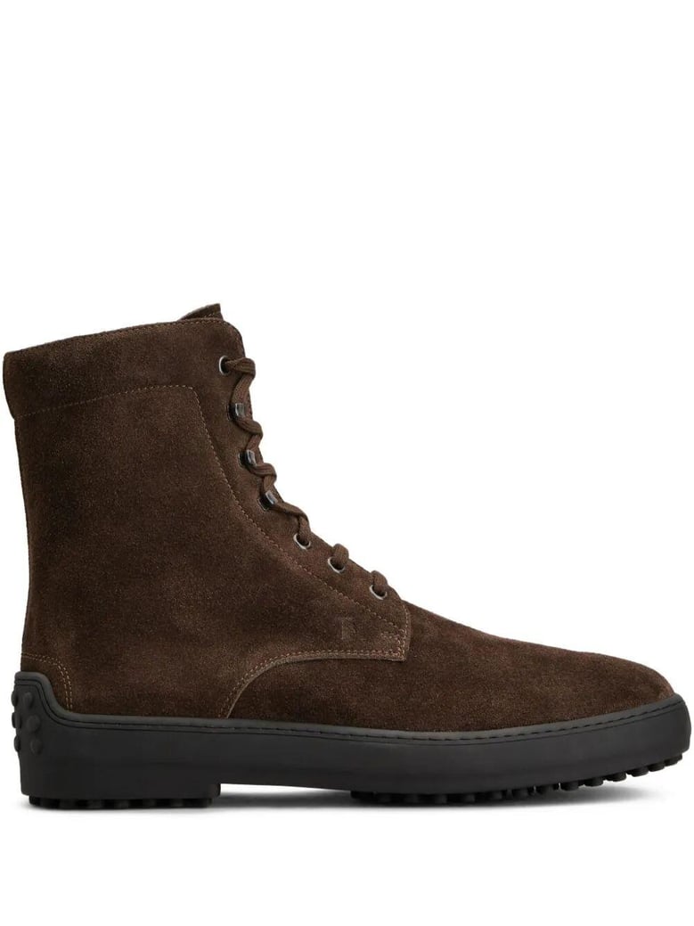 suede gommino combat boots by Selfnex