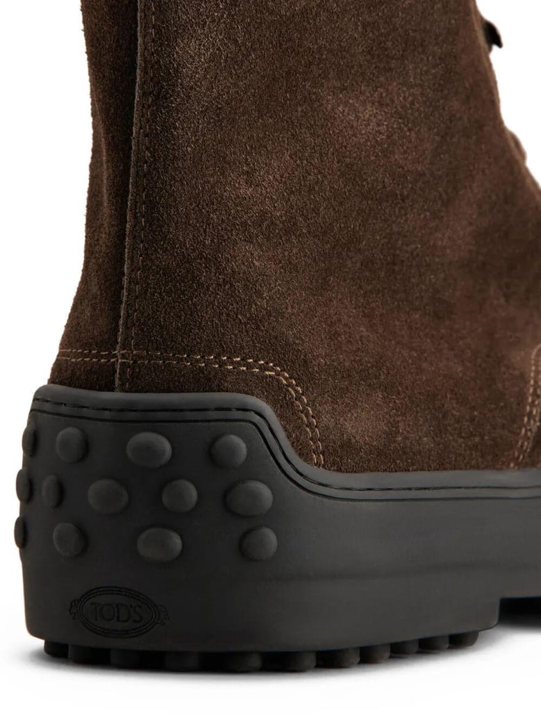 suede gommino combat boots by Selfnex