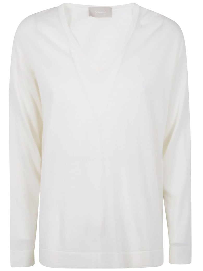 long sleeve v-neck extrafine sweater by Selfnex