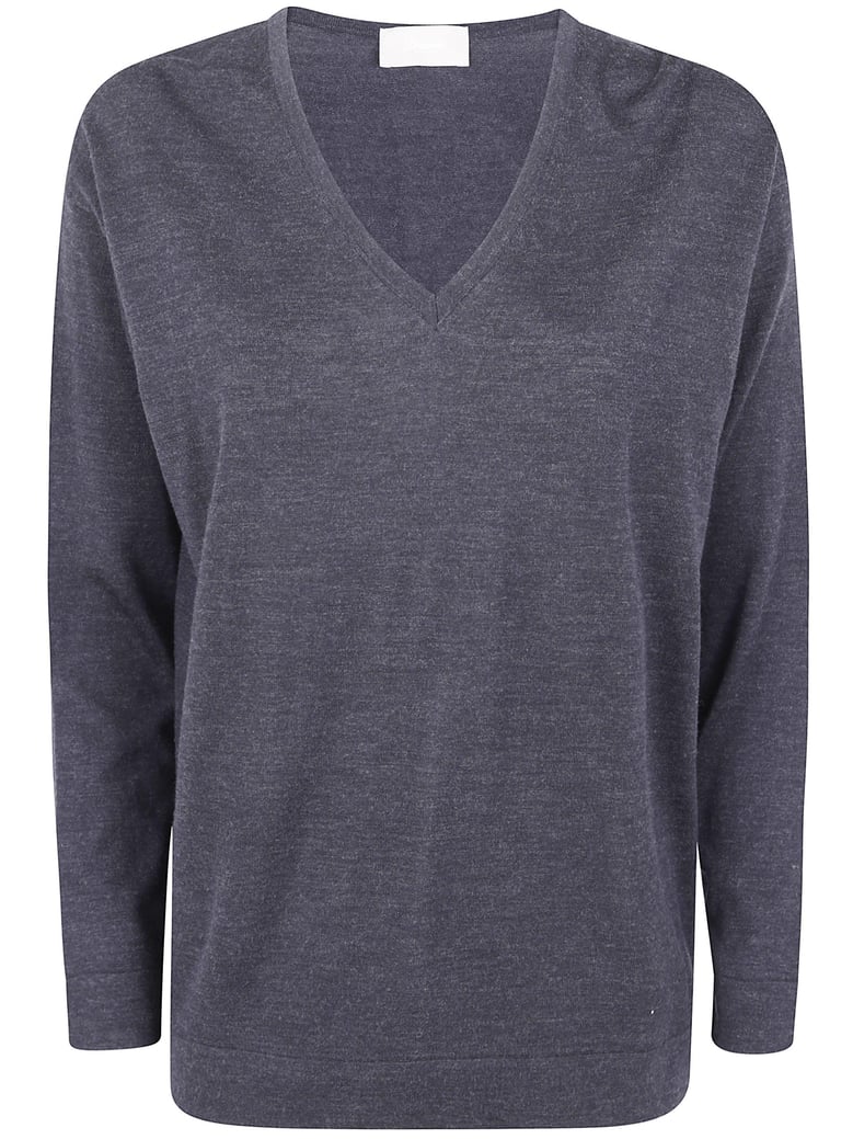 long sleeve v-neck extrafine sweater by Selfnex