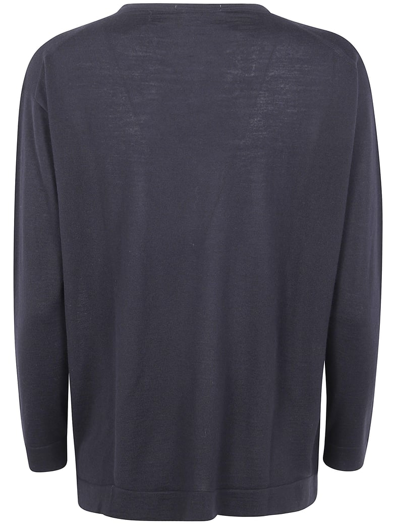 long sleeve v-neck extrafine sweater by Selfnex