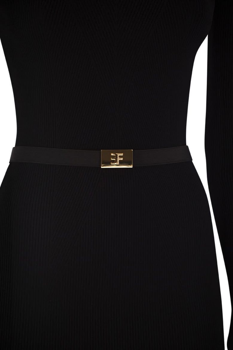 long sleeve dress with belt by Selfnex