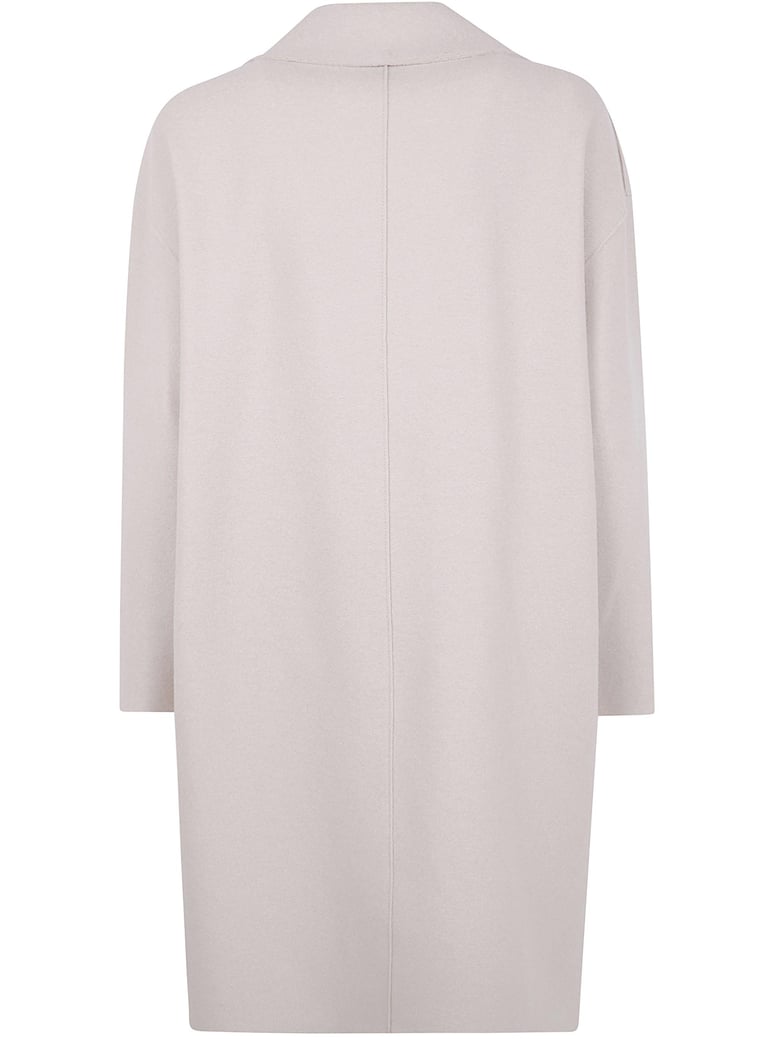 women dropped shoulder double breasted coat pressed wool by Selfnex