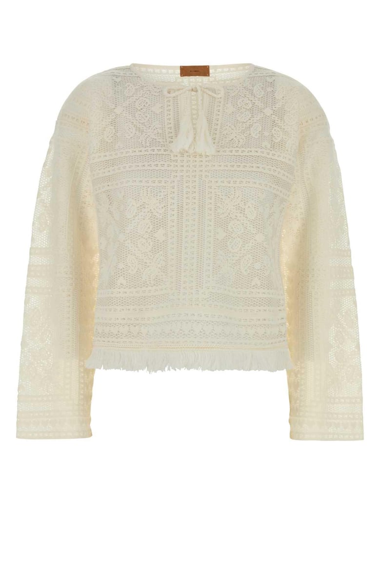 white crochet kiss by the book sweater by Selfnex