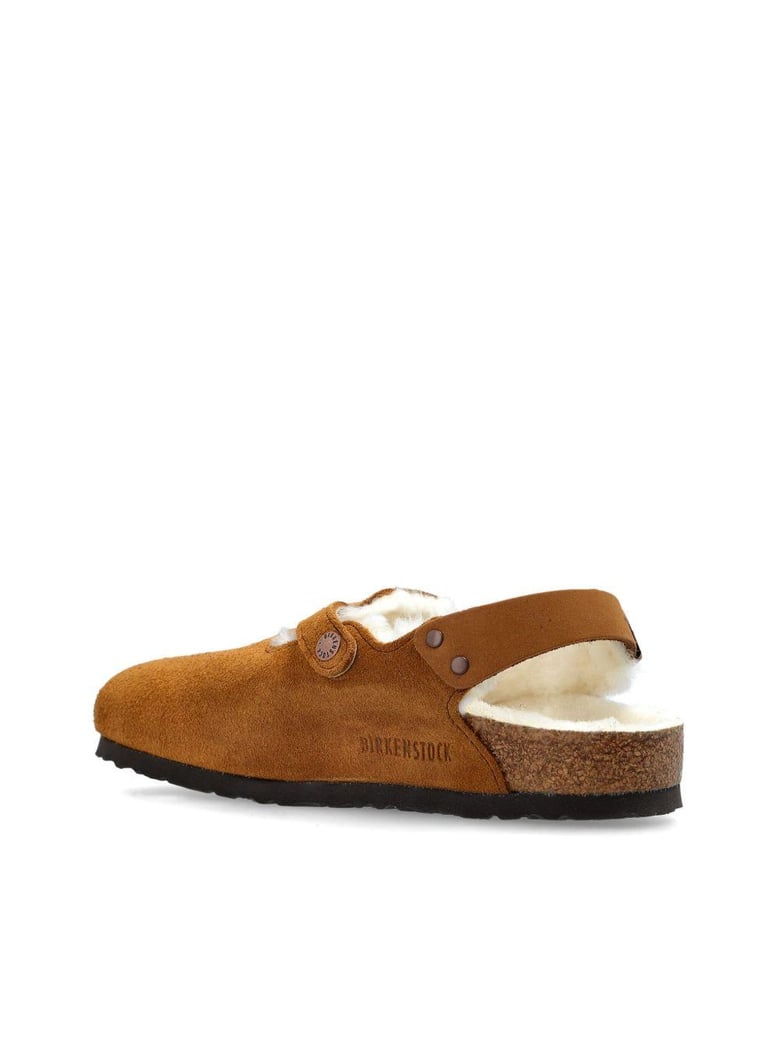 tokio shearling suede slippers by Selfnex