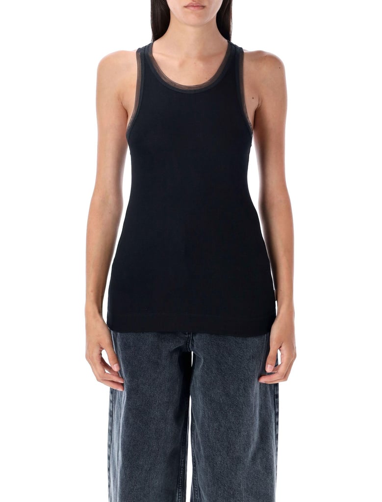 ribbed jersey tank top by Selfnex