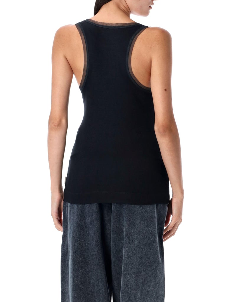 ribbed jersey tank top by Selfnex