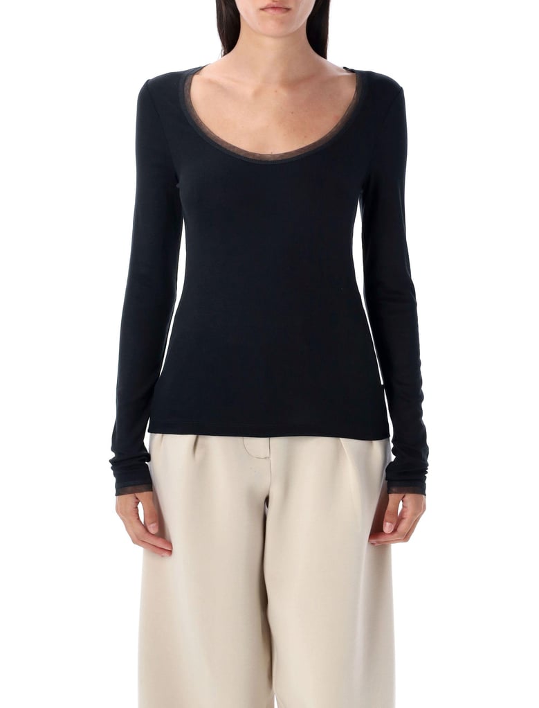 ribbed jersey top by Selfnex