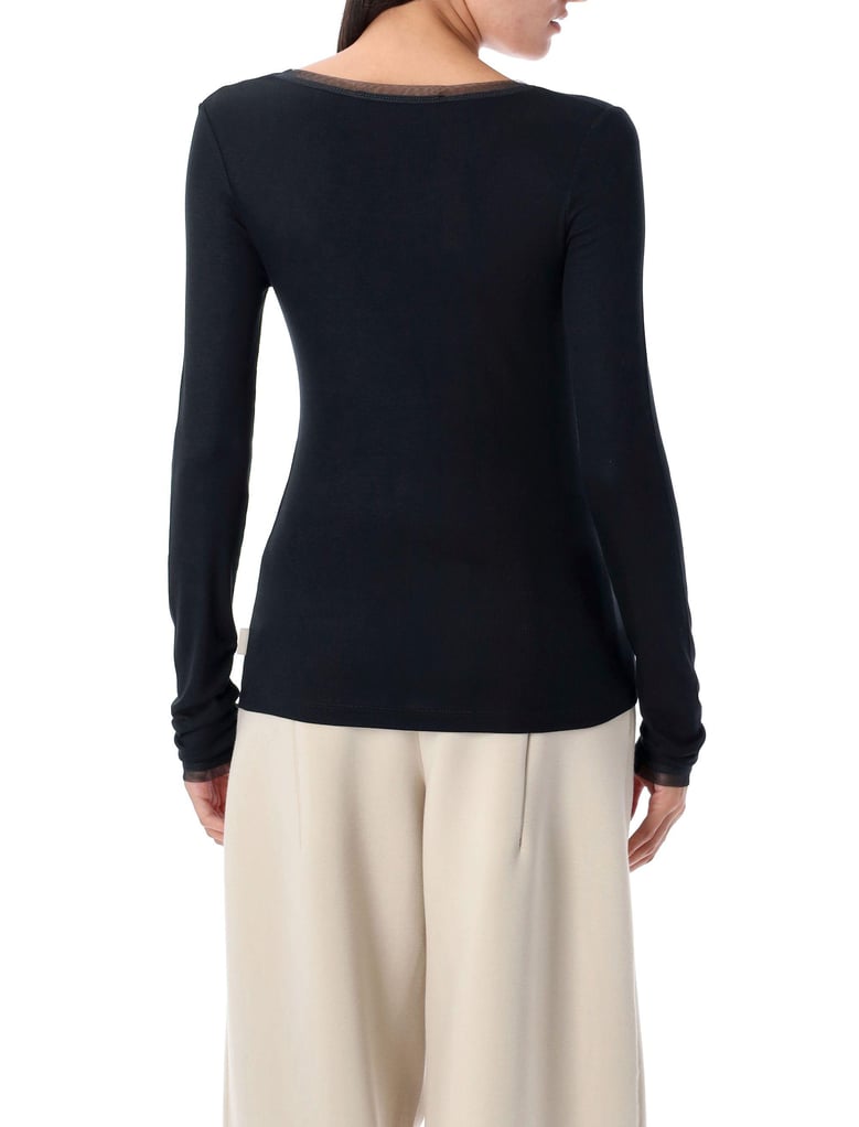 ribbed jersey top by Selfnex