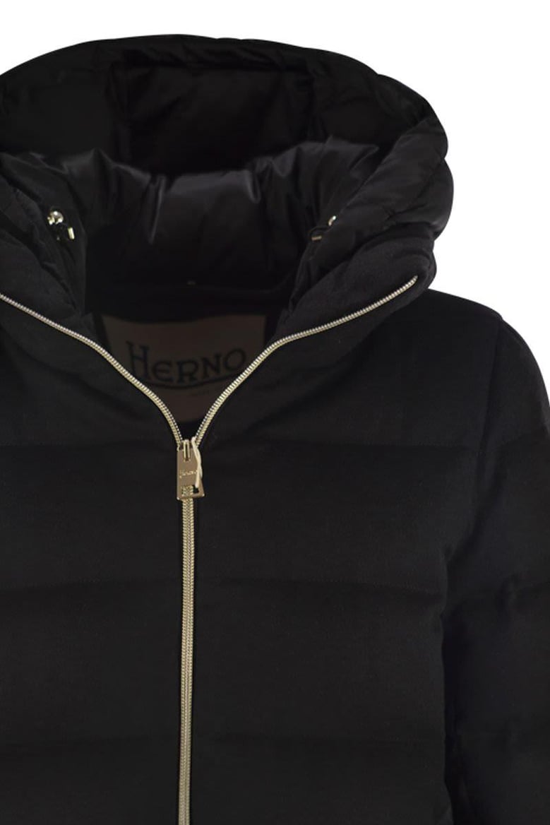 resort silk and cashmere down jacket by Selfnex