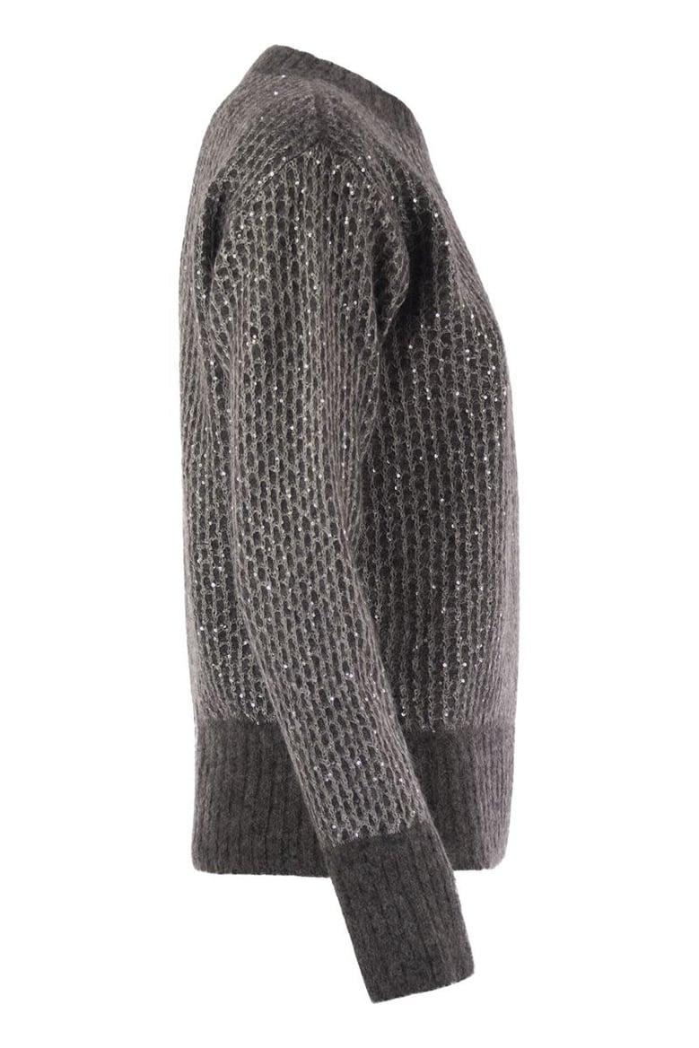 alpaca and wool crewneck sweater by Selfnex
