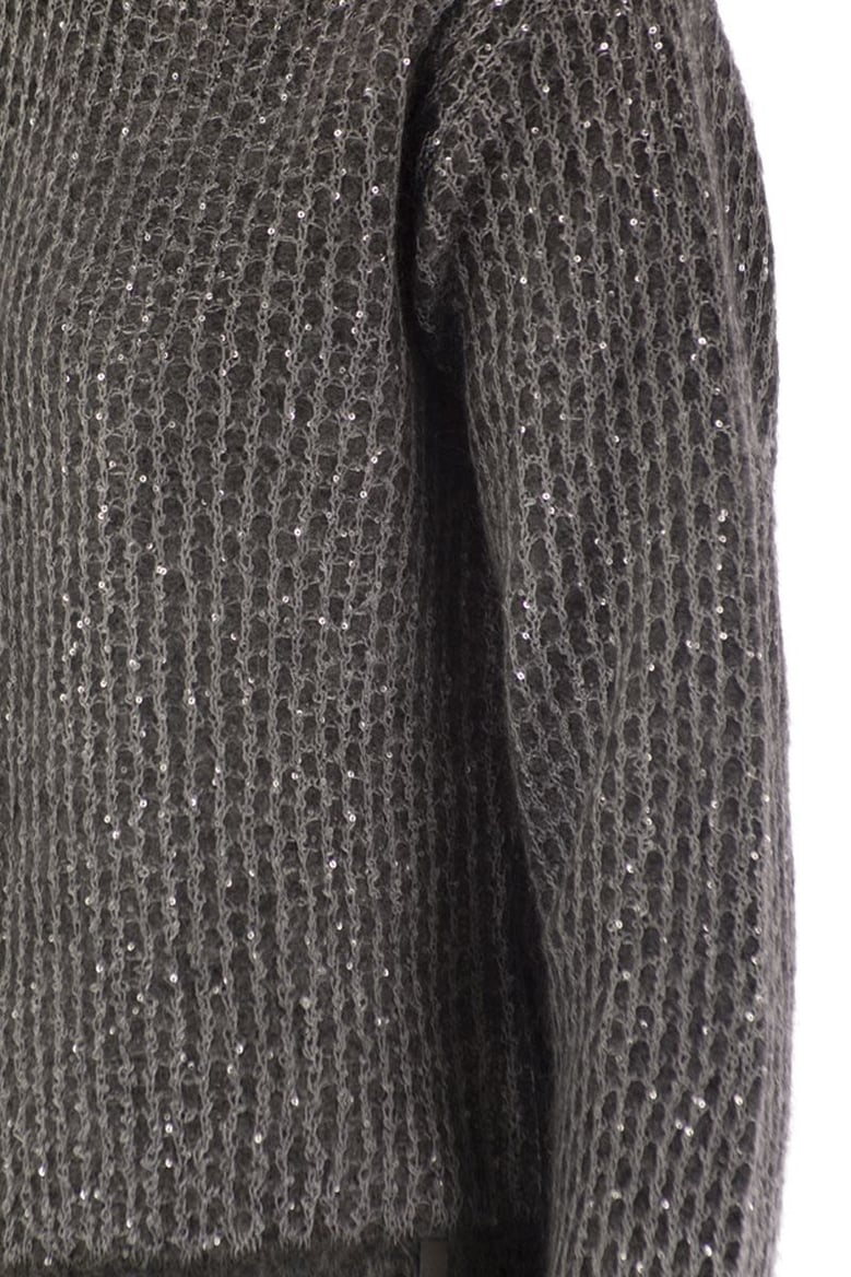 alpaca and wool crewneck sweater by Selfnex