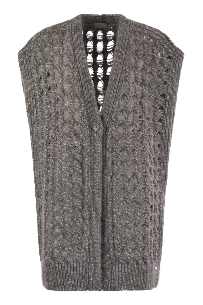 long sleeveless cardigan by Selfnex