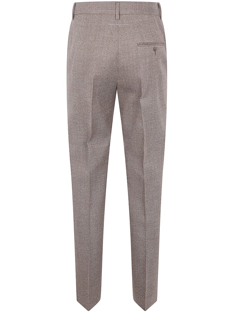 nude & neutrals virgin wool pants by Selfnex