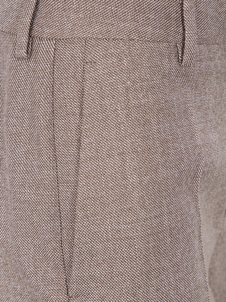 nude & neutrals virgin wool pants by Selfnex