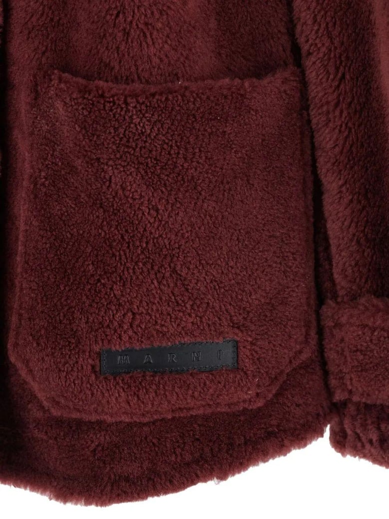 logo patch hooded coat by Selfnex