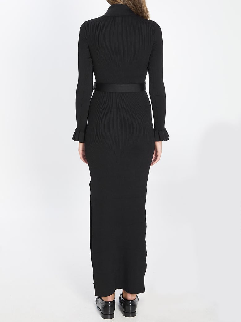 ribbed knit maxi dress by Selfnex