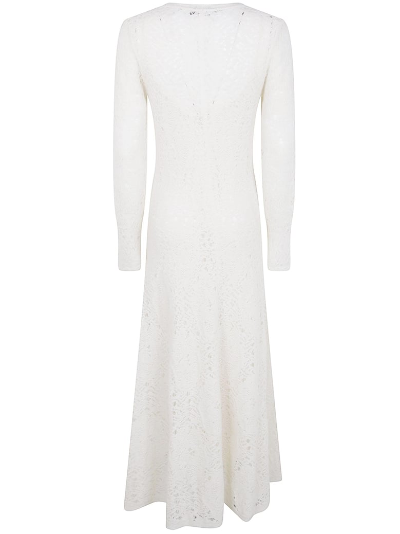 lace soft long sleeves dress by Selfnex