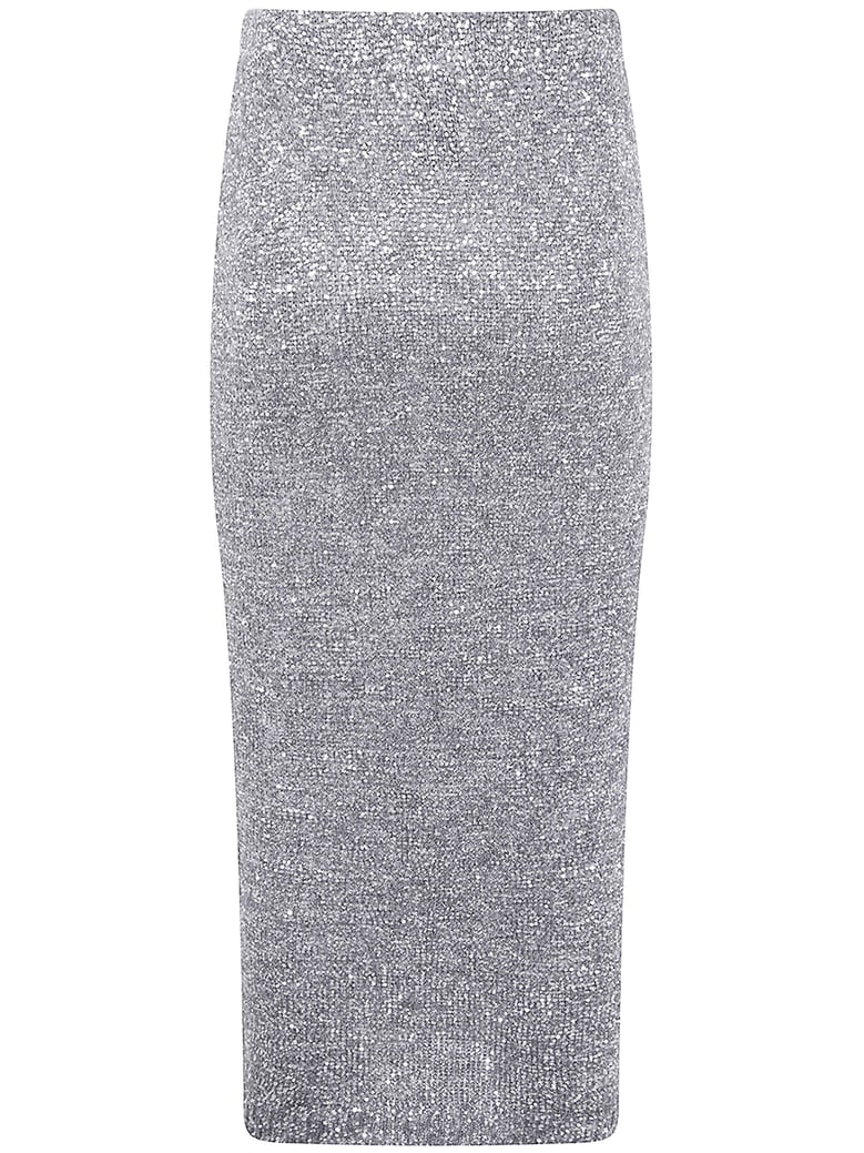 soft sequins straight skirt by Selfnex